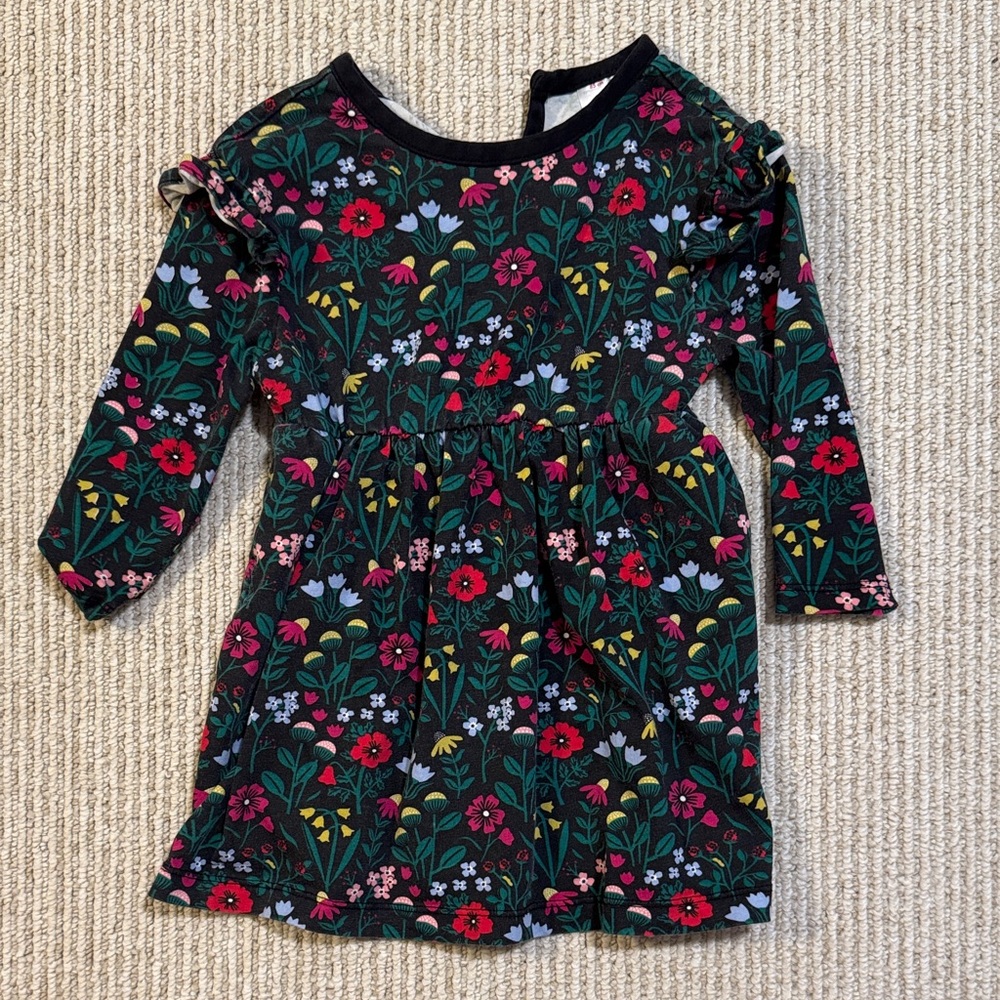 2T Hanna Andersson Black Floral Kids Dress